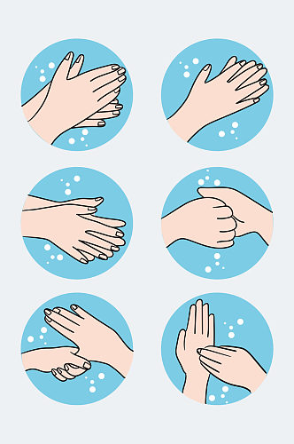 手绘洗手流程图装饰2