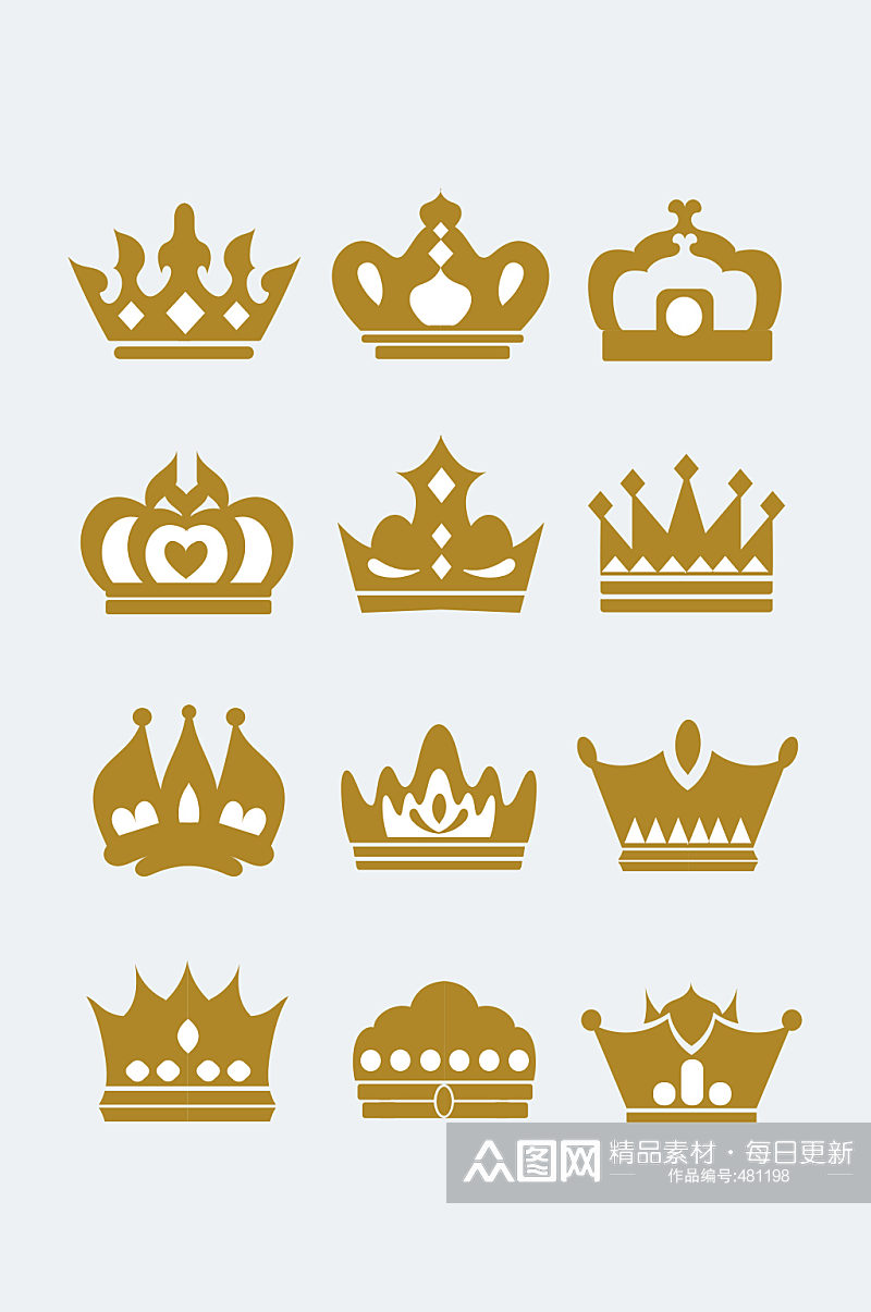 王冠皇冠矢量装饰素材