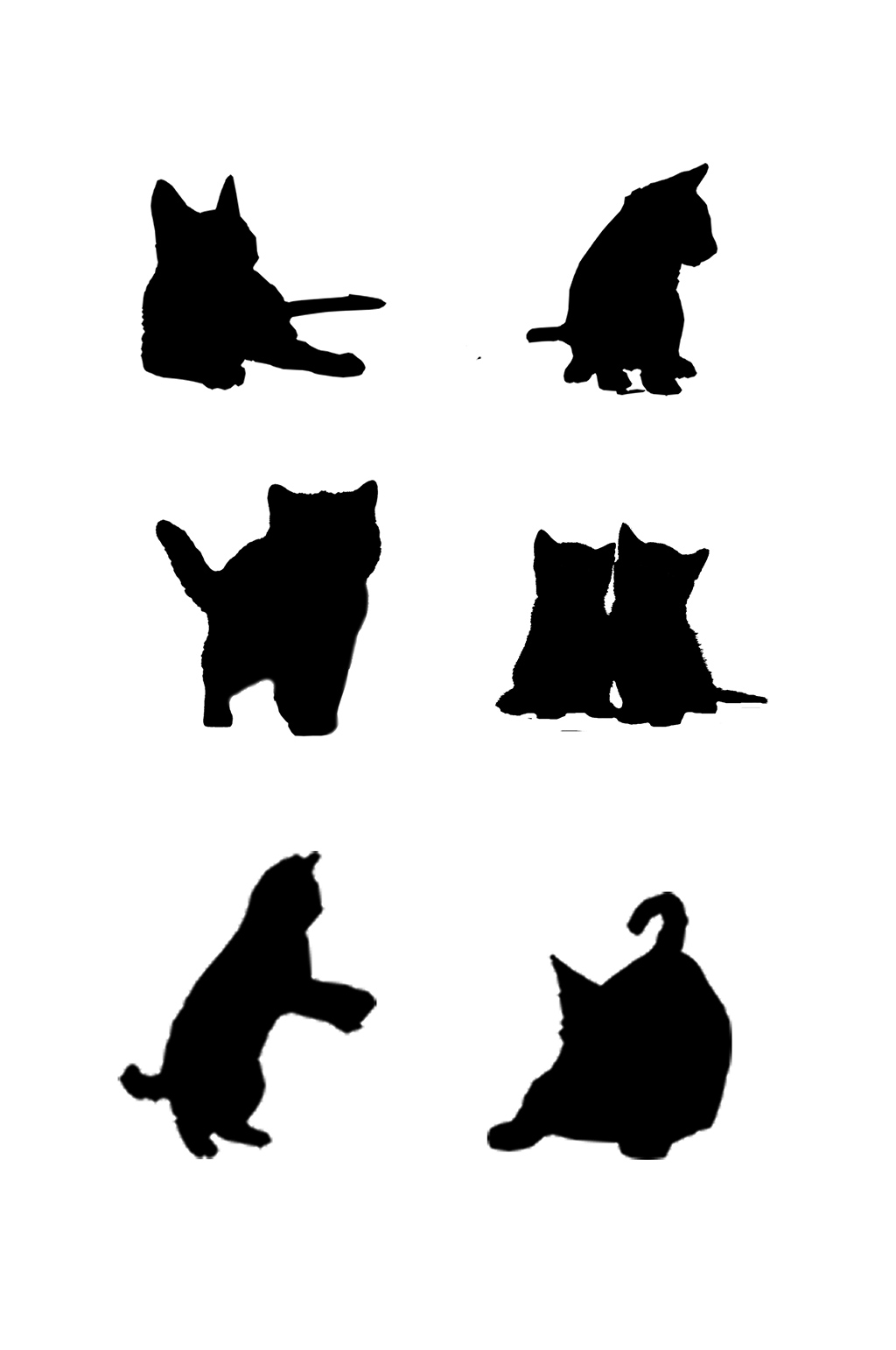 猫剪影元素cdr矢量素材