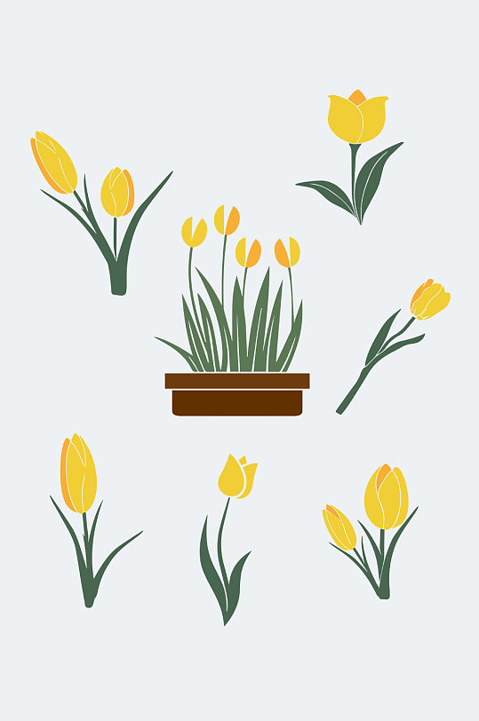 可更改郁金香装饰图案