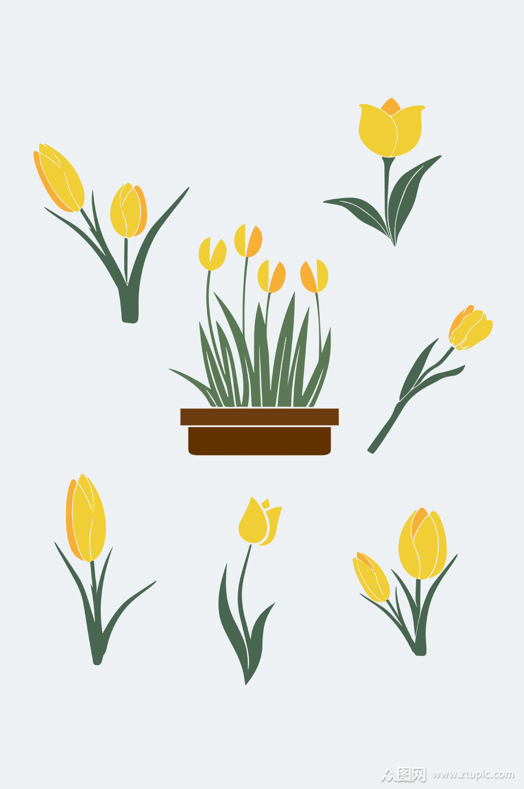 可更改郁金香装饰图案