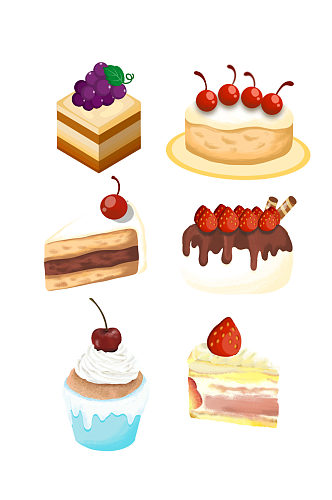 卡通蛋糕甜点系列素材
