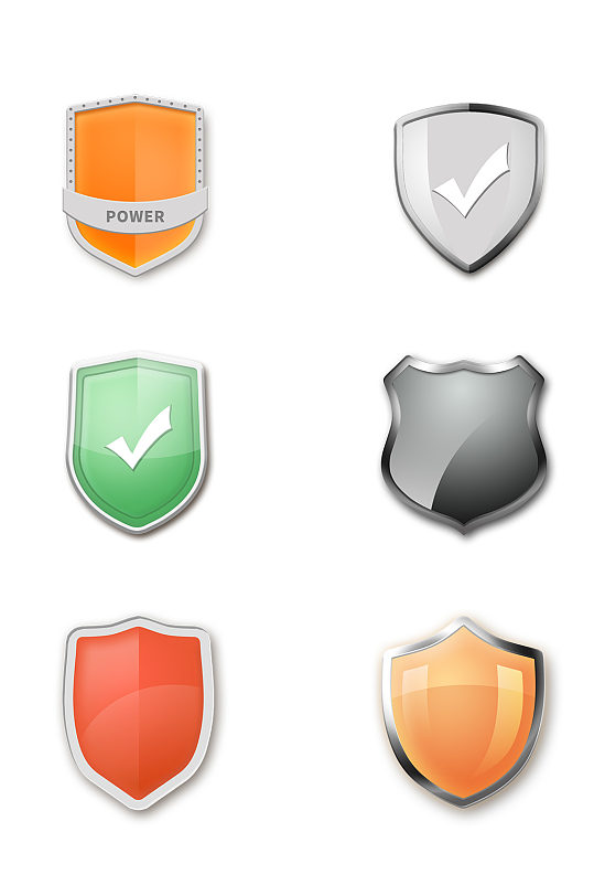 盾牌图标安全发光简约-众图网