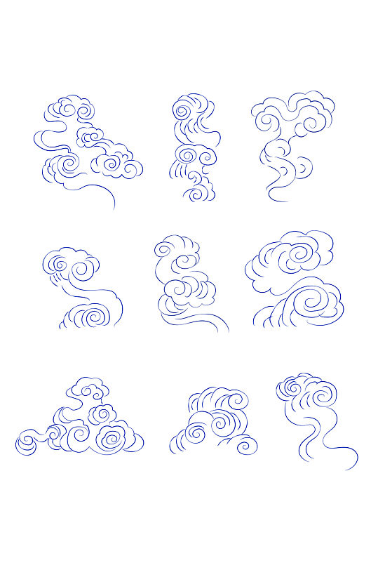 云纹线稿纹路矢量图天空与桥延时拍摄视频素材立即下载黑白水墨画素材