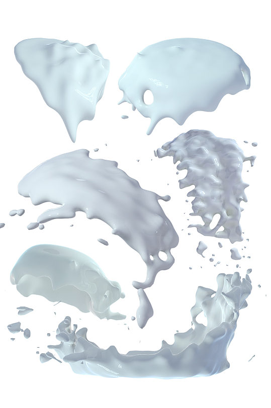 牛奶透明素材元素