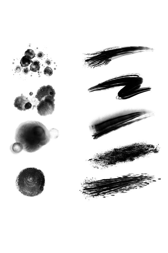 笔刷墨迹痕迹png免抠素材立即下载黑色墨迹笔刷刷痕png免抠素材立即