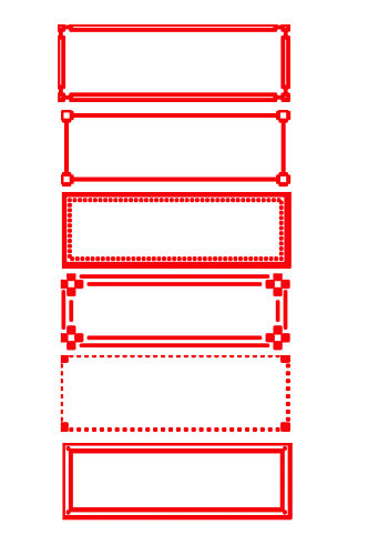 大红色古风纹理边框长方形可商用