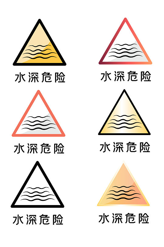 水深危险警示牌插图