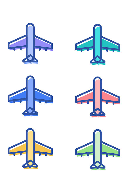 扁平化飞机png下载