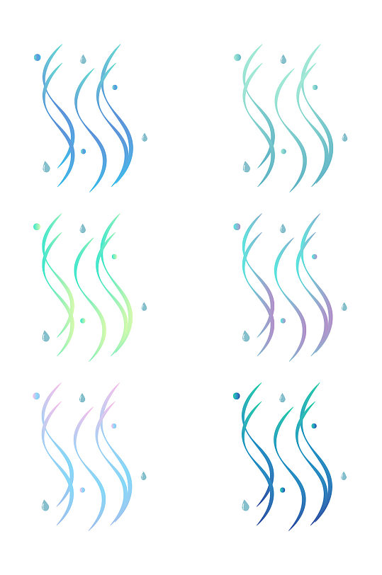 水的波浪线简单图案