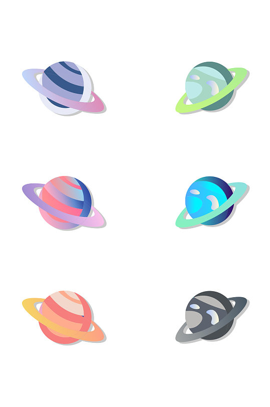 粉红色可爱风星球恒星