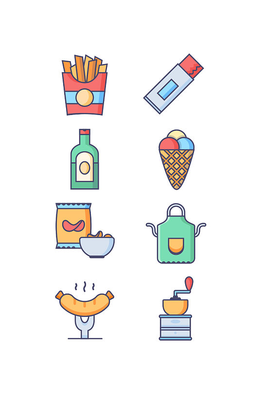 卡通甜品零食小吃icon0