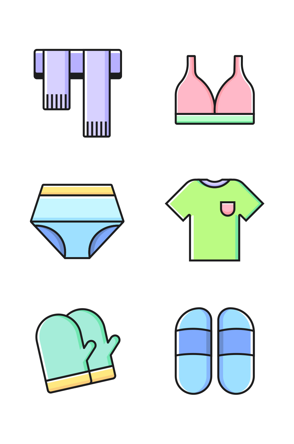 卡通衣服系列icon素材下载-众图网