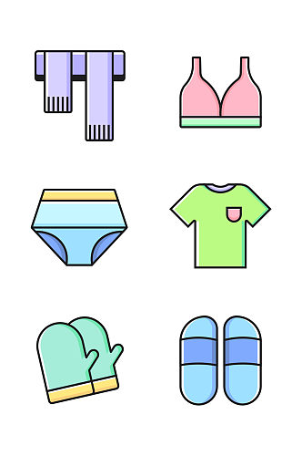 卡通衣服系列icon