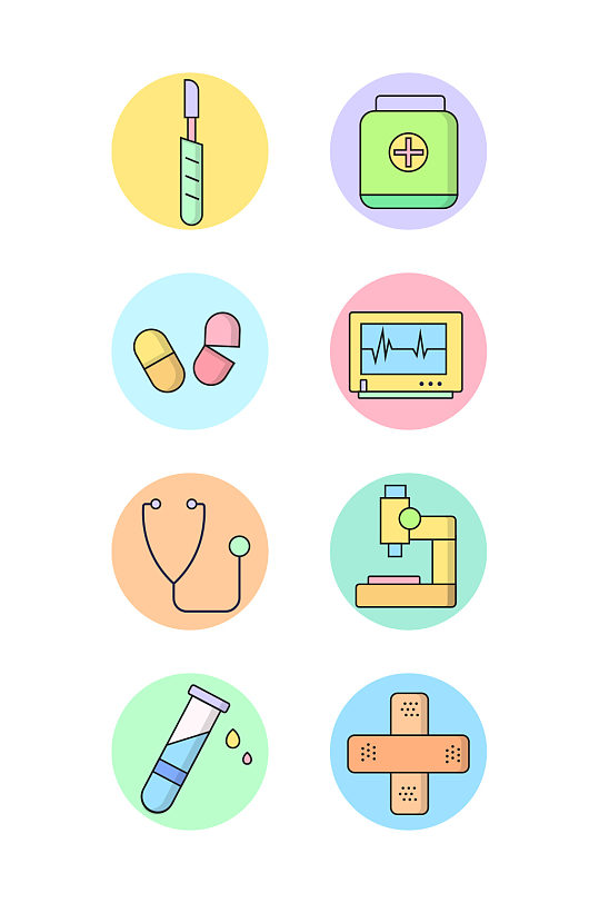 医药系列卡通icon