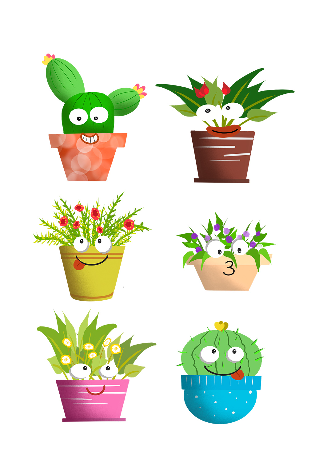 原创手绘植物卡通可爱素材模板下载 编号 众图网