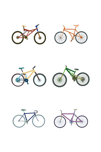 简约扁平卡通中小学生开学自行车元素