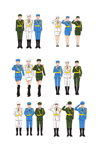 中国成立庆节军人礼服仪仗队