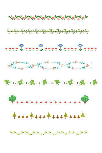 植物分割线分隔符套图