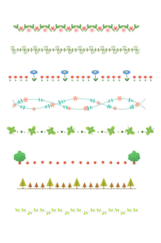 植物分割线分隔符套图