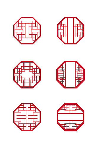 中国风边框窗户传统设计元素