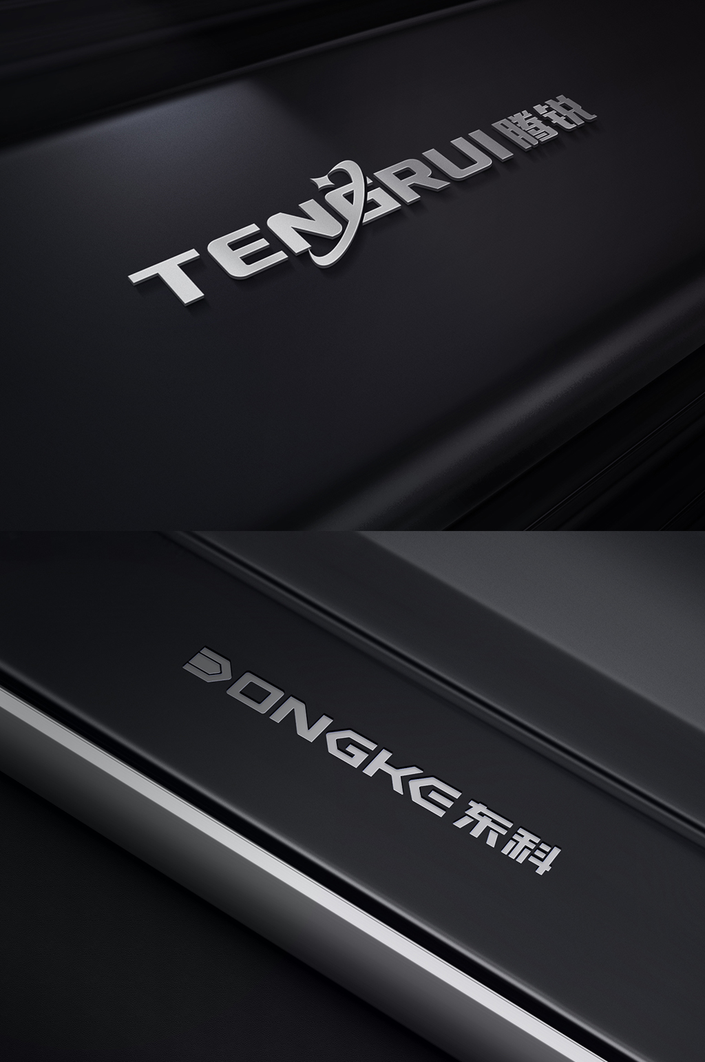 黑色高端logo样机素材