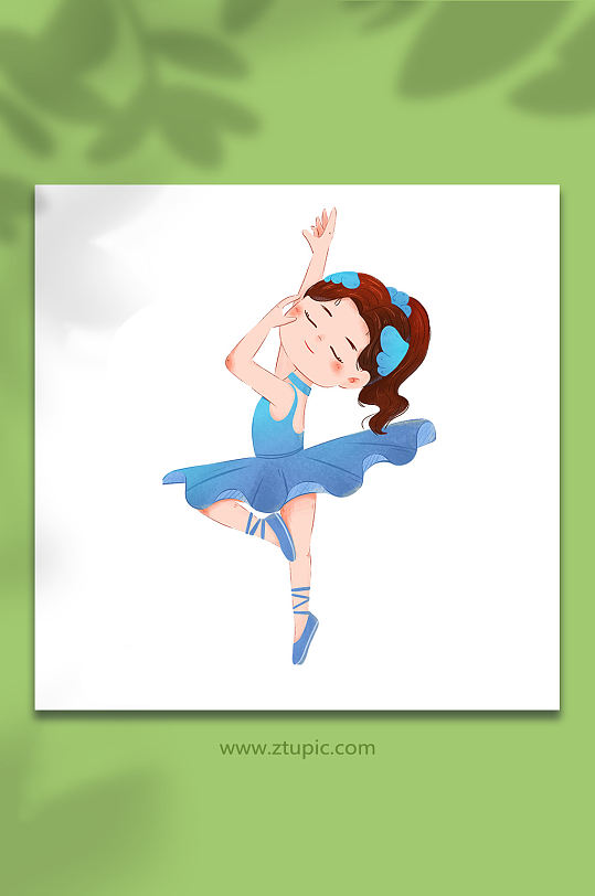 优雅陶醉舞蹈表演人物插画-众图网