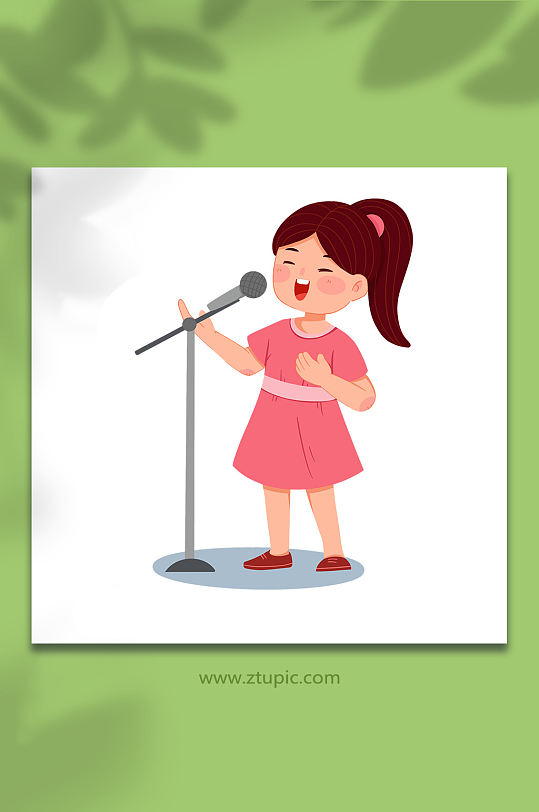 独唱唱歌弹奏声乐音乐人物插画-众图网