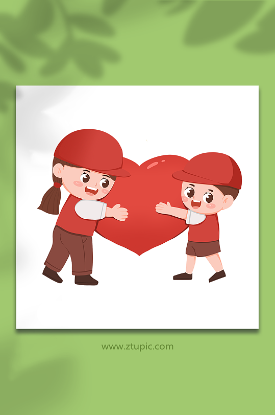 献爱心志愿者人物插画-众图网