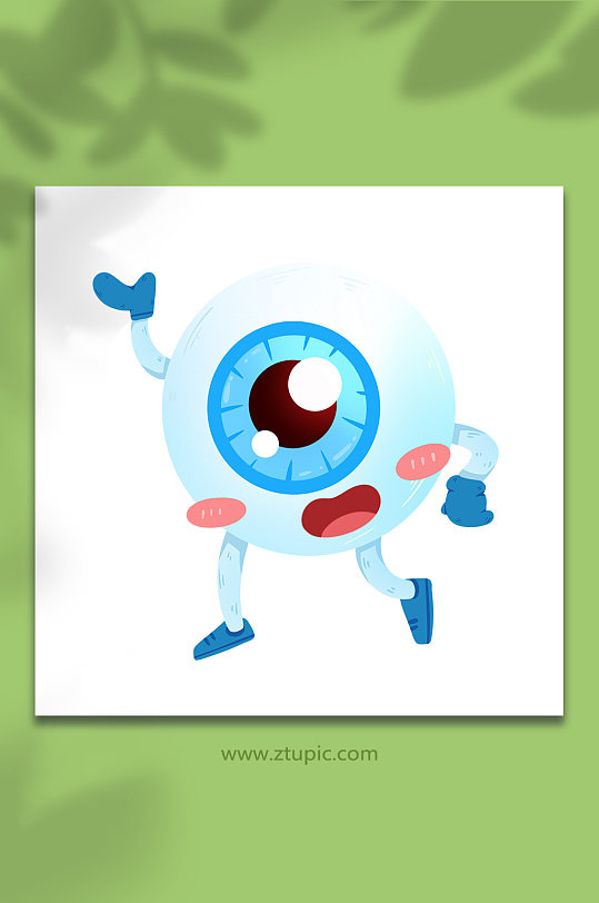 眼球眼睛运动健康医疗人体器官元素插画