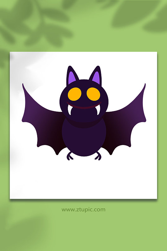 蝙蝠万圣节元素插画