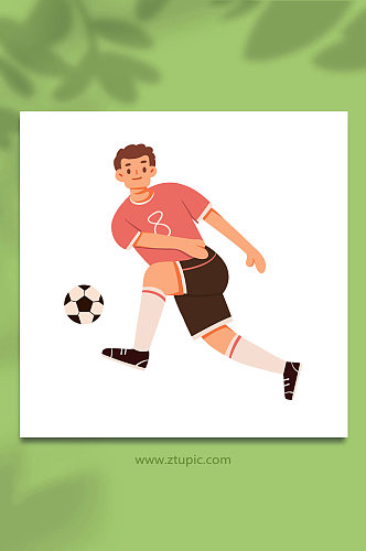 冲锋世界杯足球运动员元素插画