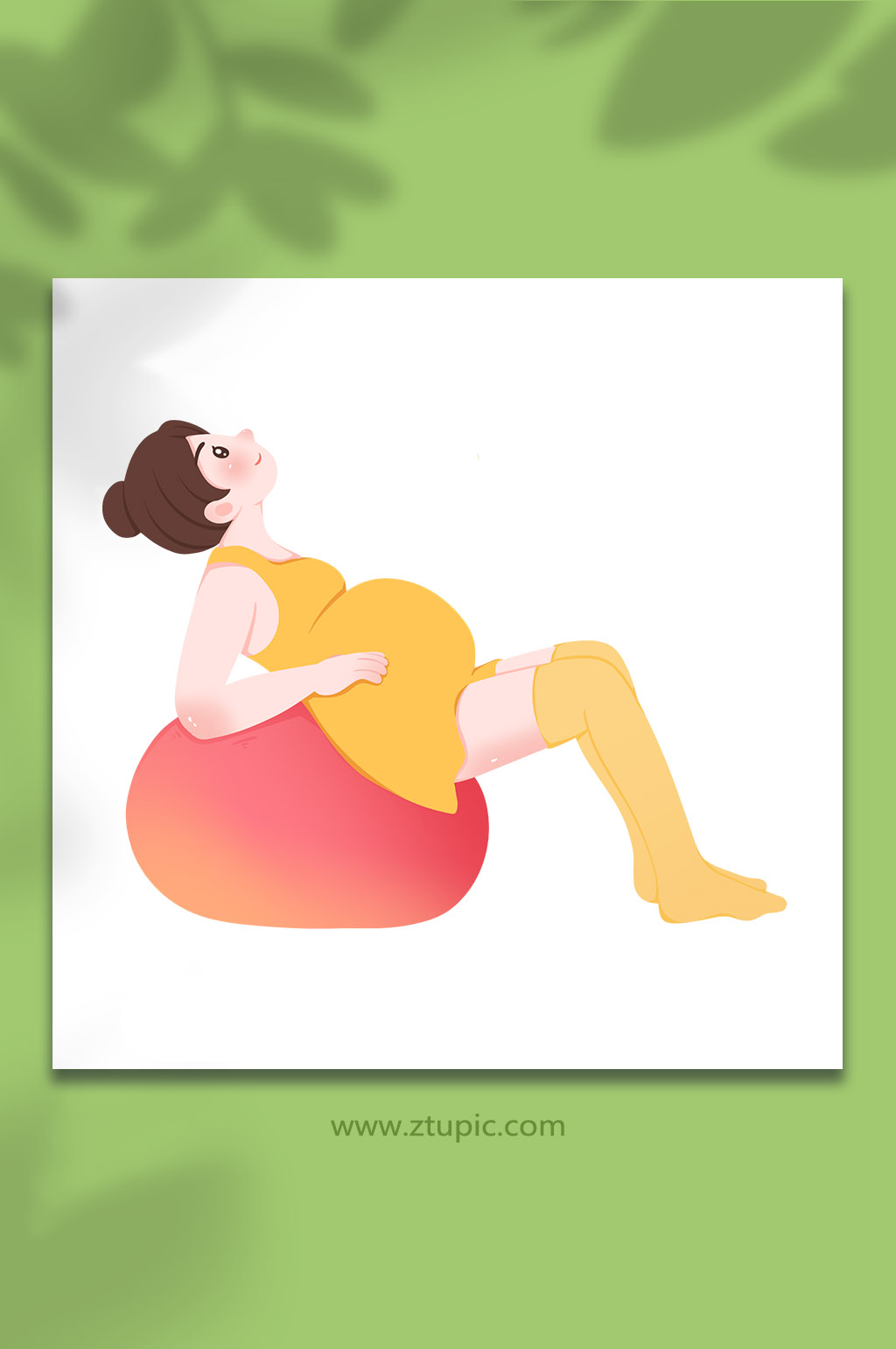 孕期瑜伽 卡通图片