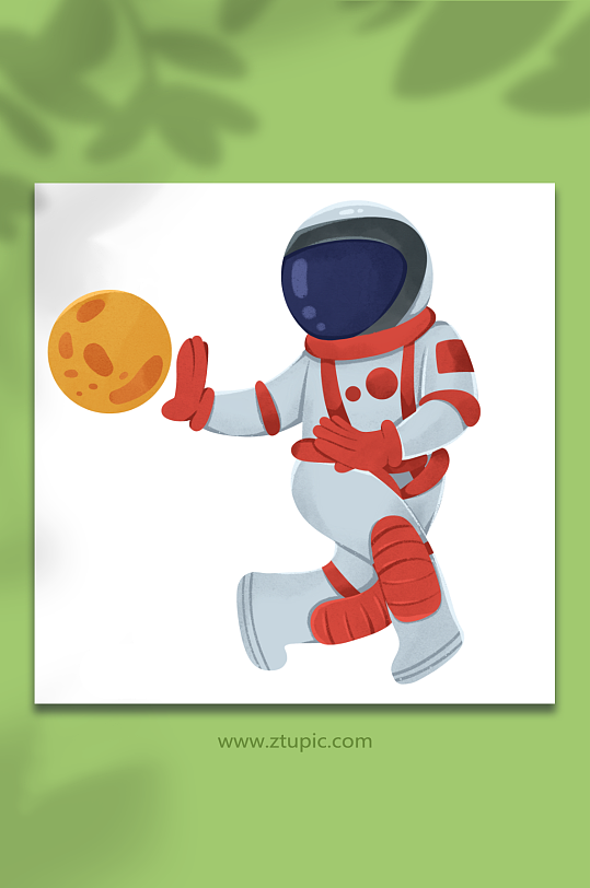妖娆宇航员太空航天插画元素