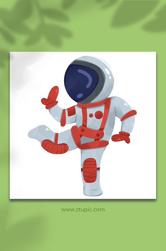 舞姿宇航员太空航天插画元素
