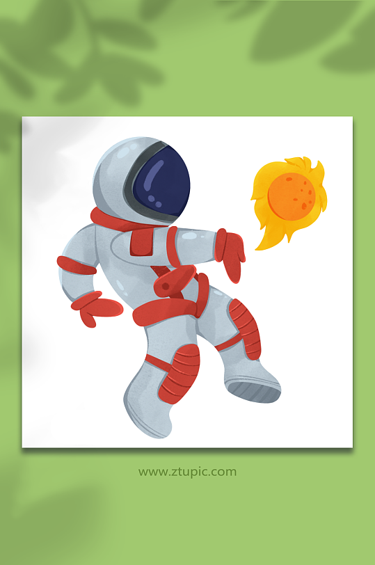 伴舞宇航员太空航天插画元素