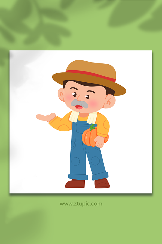 农民五一劳动节各职业元素插画-众图网