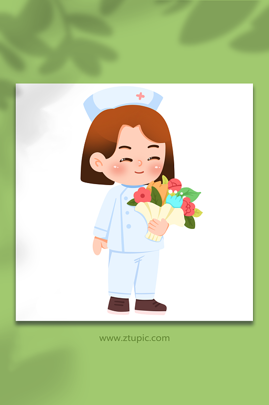 护理卡通手绘护士人物元素插画
