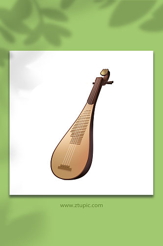 琵琶中国风古典传统乐器插画