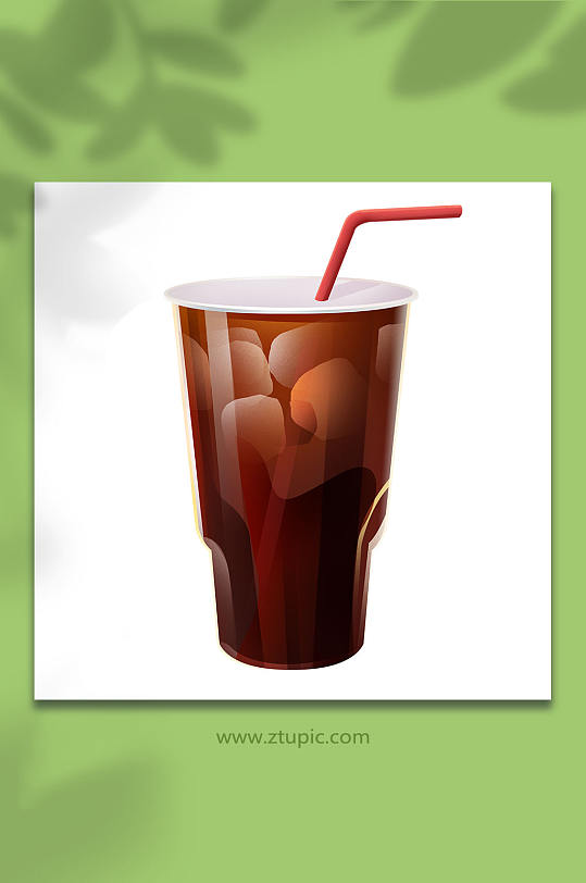 可乐快餐美食元素插画-众图网