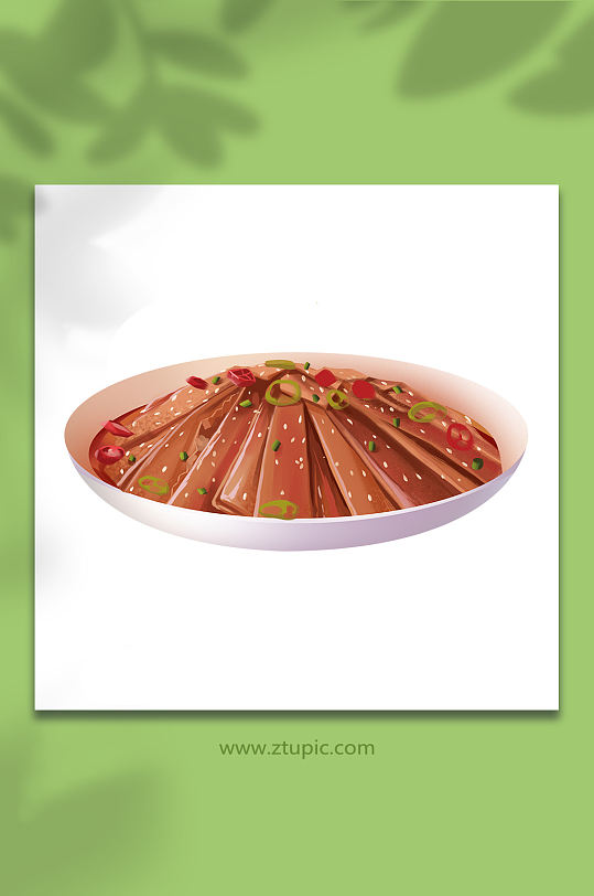 商用成都美食海报夫妻肺片卡通夫妻肺片成都特色美食元素插画正版作品