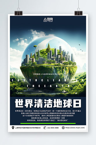 世界清洁地球日宣传海报
