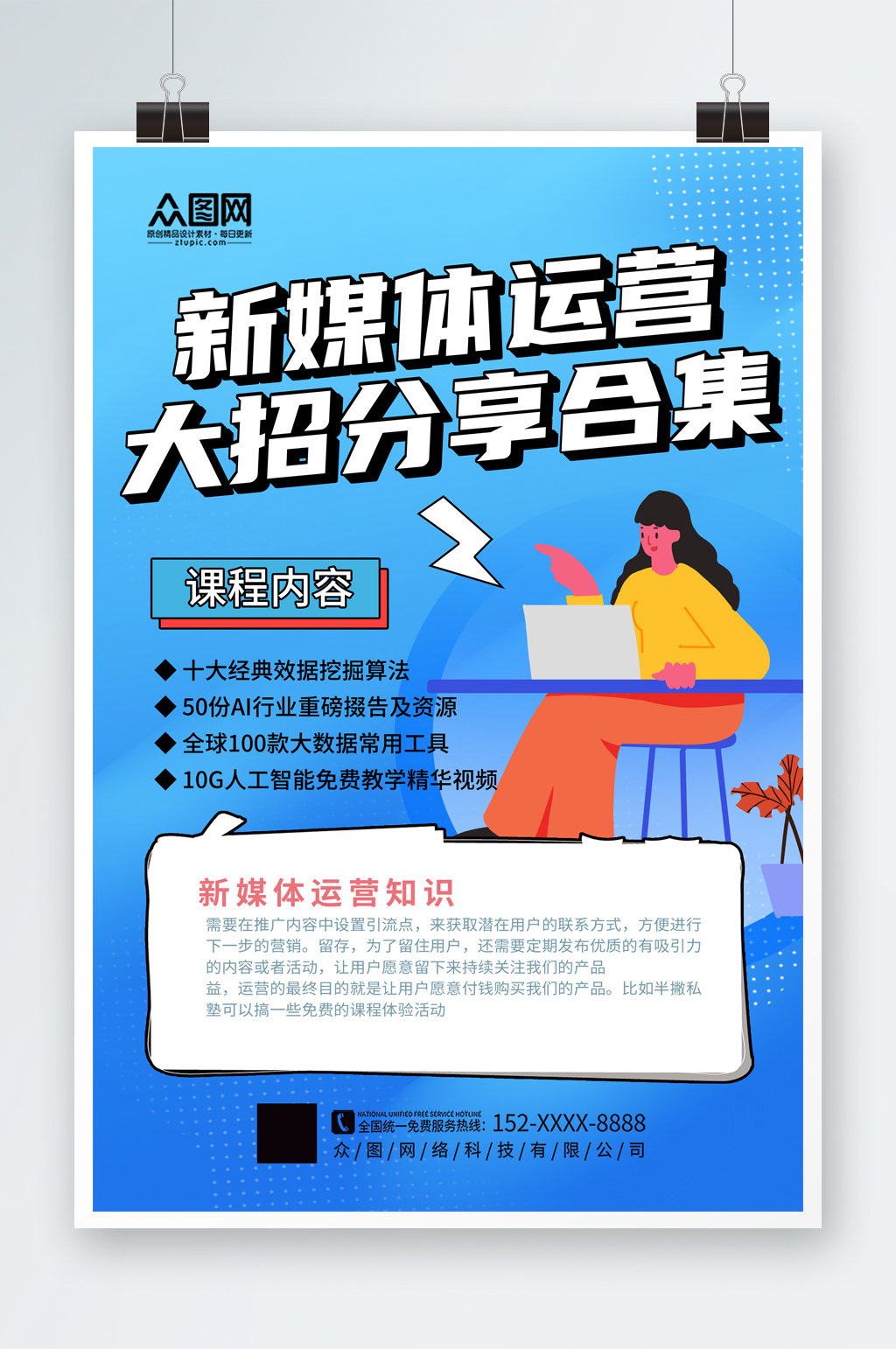 時尚新媒體運營案例推廣宣傳海報素材