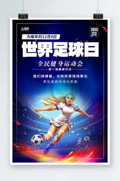 大气世界足球日宣传海报