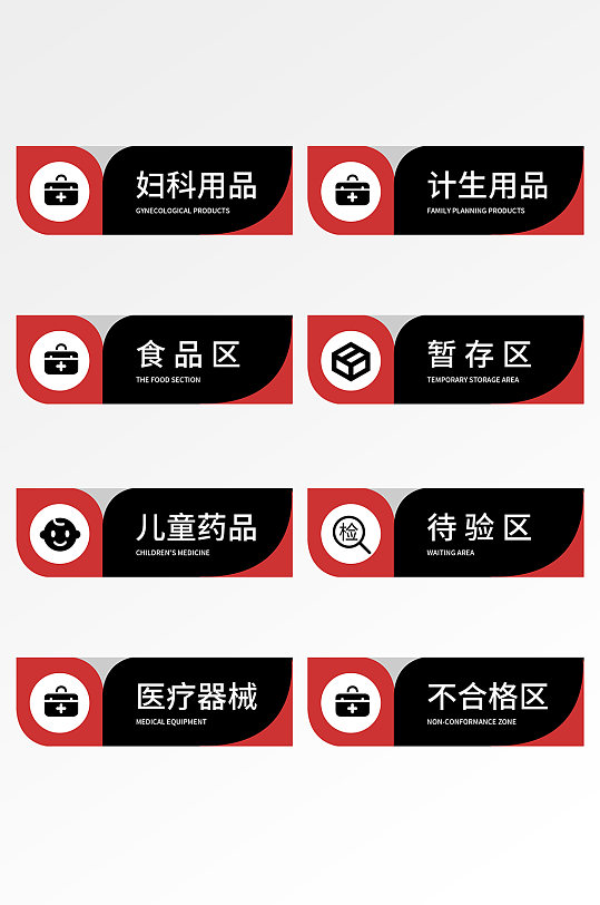 创意药房药品分类导视牌门牌-众图网