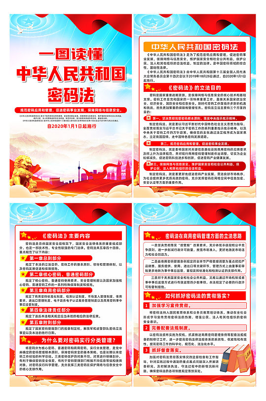 中华人民共和国密码法党建系列海报