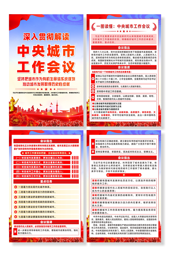 深入贯彻学习中央城市工作会议宣传系列海报