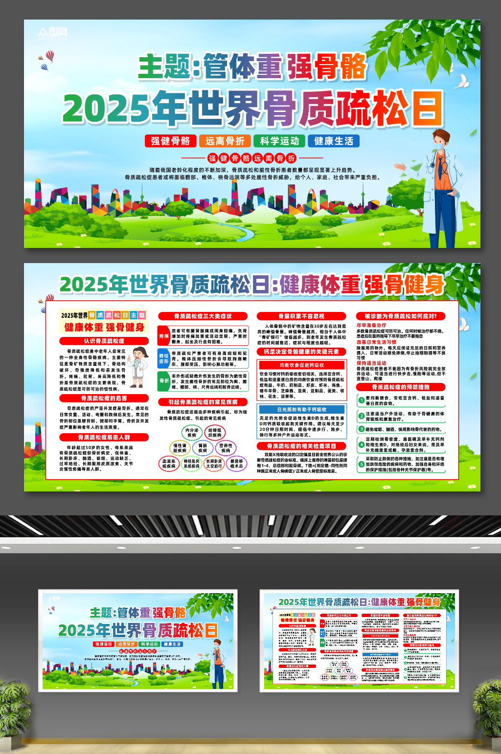 2025年世界骨质疏松日宣传展板素材