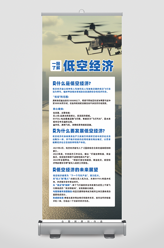 一图了解低空经济宣传展架-众图网
