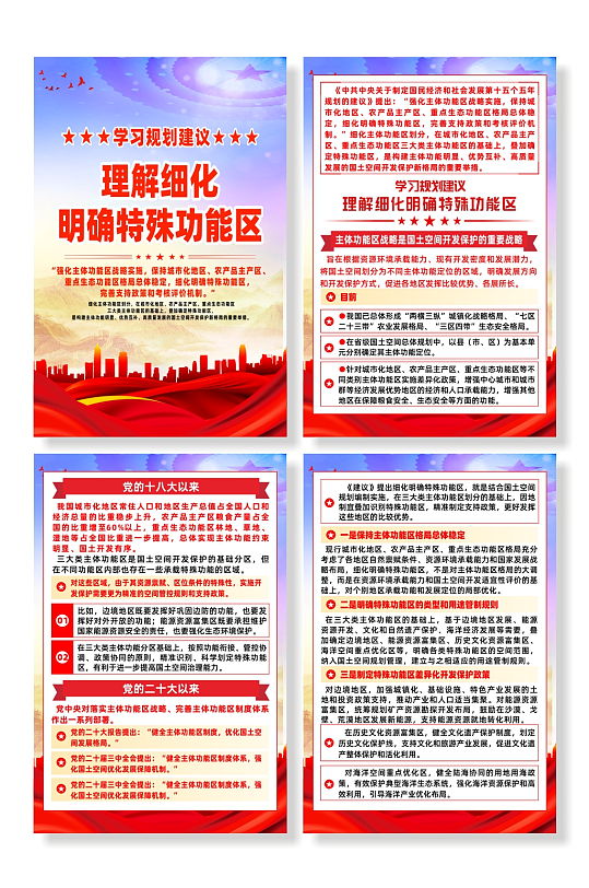 学习规划理解细化明确特殊功能区宣传海报-众图网